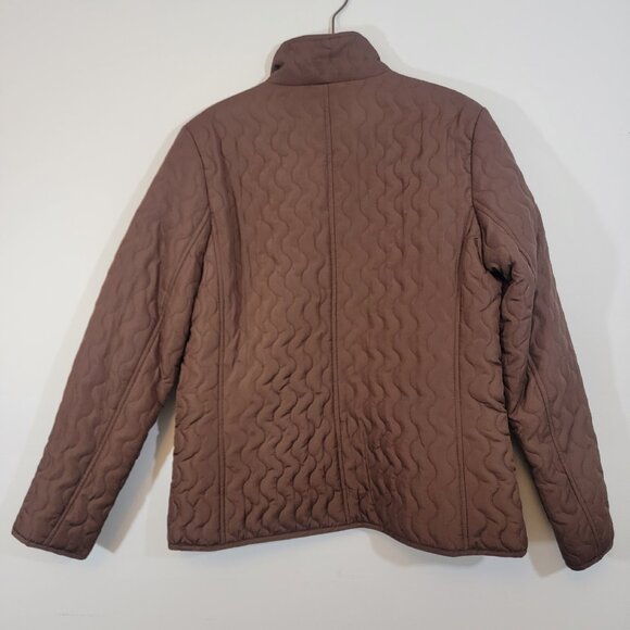 Eivissa Quilted Jacket Brown‎ Zip Front Outdoor Classic Womens Medium  Autumn - Picture 5 of 5